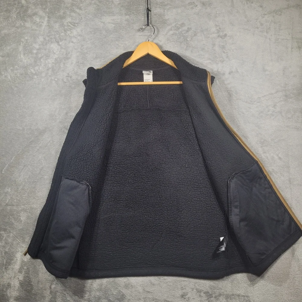 The North Face Vest Mens XL Black Campshire Sherpa Fleece Full Zip